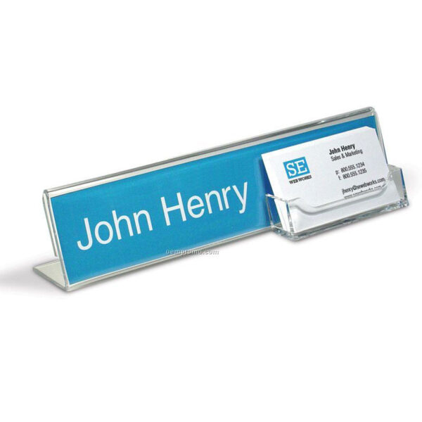 Acrylic Tent Shaped Name & Card Holder